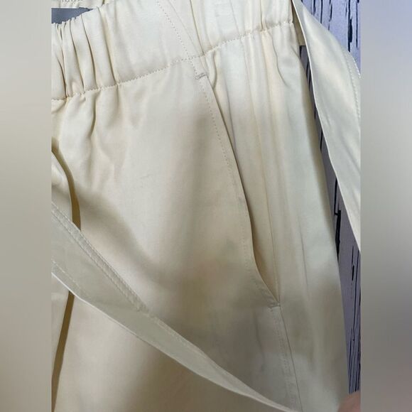 Vince Belted Wide Leg Pants Cropped Cream Size XS - Picture 5 of 8